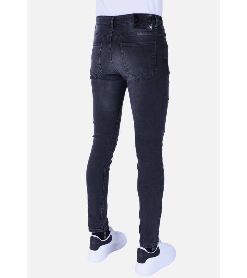 Local Fanatic Skinny fit men's jeans with stretch - XXB - Black