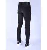 Local Fanatic Stone Washed Men's Slim Fit Stretch Jeans - XXC - Black