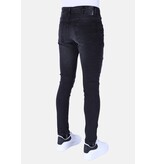 Local Fanatic Stone Washed Men's Slim Fit Stretch Jeans - XXC - Black