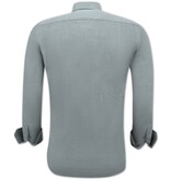 Gentile Bellini Mens Oxford Shirt, Longsleeve, Plain - Grey