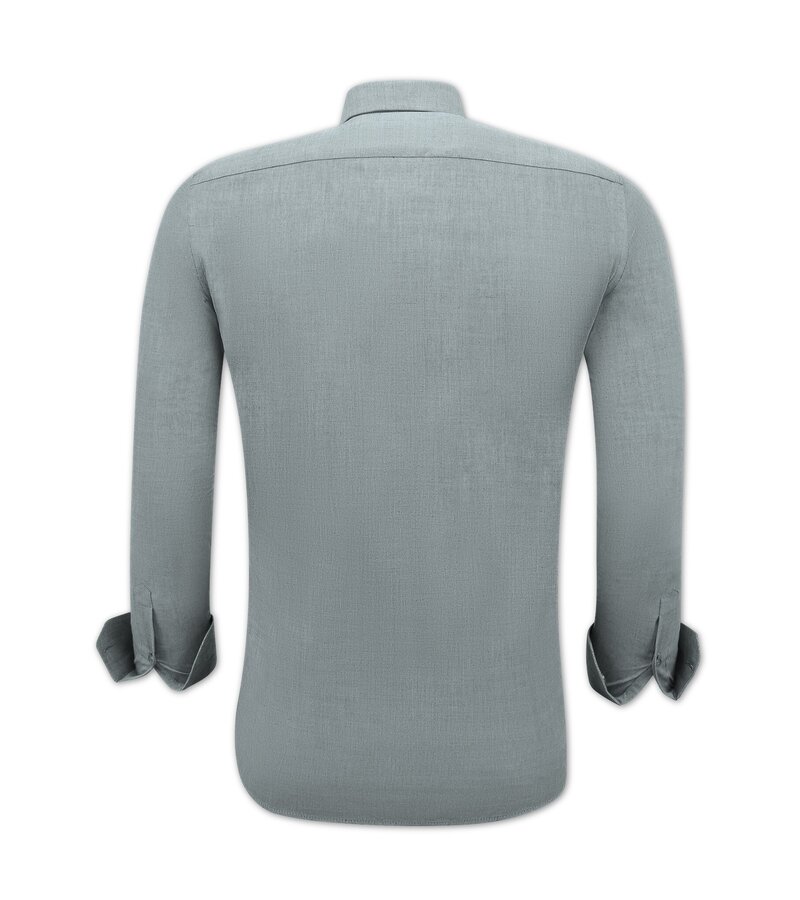 Gentile Bellini Mens Oxford Shirt, Longsleeve, Plain - Grey