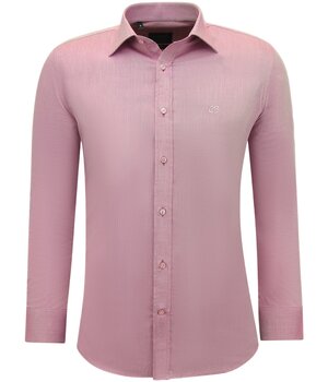 Gentile Bellini Plain Oxford Men's Slim Fit Shirt - Fuchsia