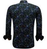 Gentile Bellini Men's Print Long Sleeve Shirt - 3144 - Blue