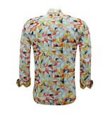 Gentile Bellini Non iron long sleeve shirt slim fit with print - 3142 - Yellow