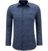Gentile Bellini Men's Cotton Casual Shirt with Print - 3141 - Blue