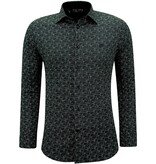 Gentile Bellini Men's Casual Shirt Long Sleeve with Print - 3143 - Black