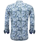 Gentile Bellini Cotton Shirt Men's Long Sleeve with Print - 3138 - White