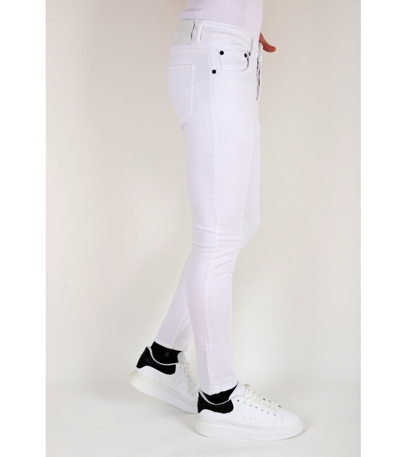 Mario Morato Nette Witte Heren Slim fit Spijkerbroek met Stretch -DP106