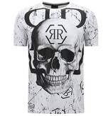 Enos Skull - Rhinestone T-shirt - 7972 - White