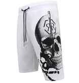 Enos Skull - Rhinestone Shorts - 7976 - White