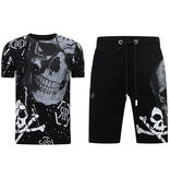 Enos Men's Sets - Skull - Rhinestone - 7975/7976 - Black