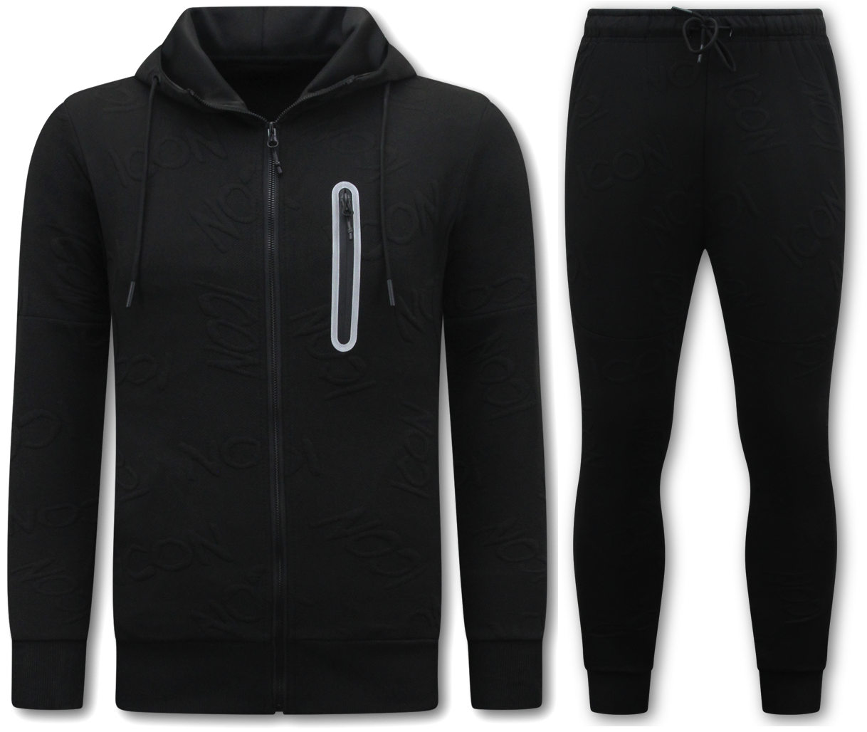 Mens black jogging suit hotsell