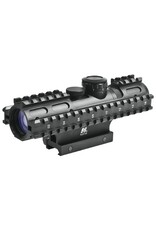 NcStar 2-7X32 compact scope/3 rail sighting system/BLUE ILLUMINATED MIL-DOT/P4 sniper/Rangefinder/green/weaver mount