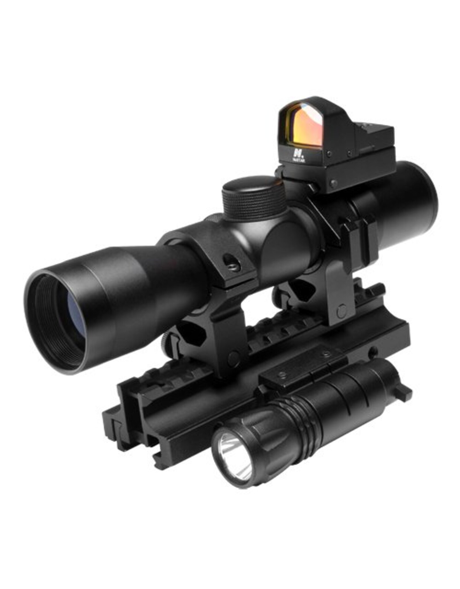 NcStar Tactical Triple Threat Combo (4X30 Compact scope/Blue lens)