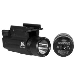 NcStar Compact pistol and rifle flashlight-green laser/quick release weaver mount
