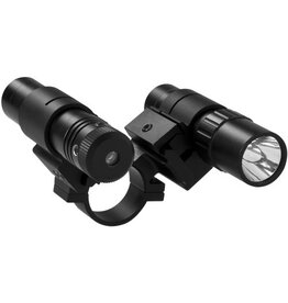 NcStar 1 inch double rail scope adapter/flashlight/green laser set