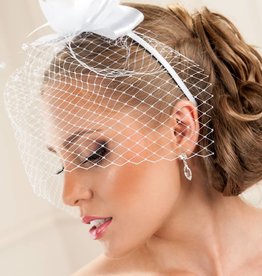 Haarreif für Hochzeit mit Netzschleier