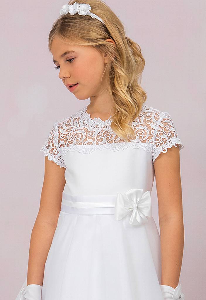 Kids  Kommunionkleid mit Reifrock in weiß