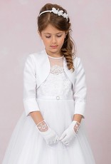 Kids   Luxus Kommunionkleid mit Spitze, Perlen und Pailletten