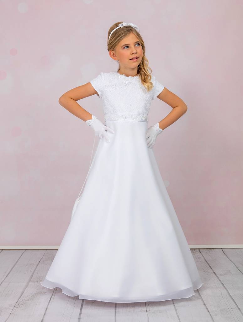 Kids  Kommunionkleid mit Spitze und Pailletten inkl. Bolero