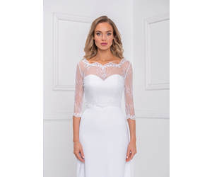 Himmlischer Hochzeit Braut Bolero aus französischer Spitze