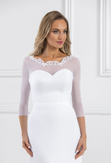 Stretchtüll Hochzeit Bolero mit Spitze