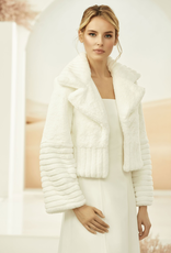 Pelzoptik Fell Brautjacke Bolero in ivory