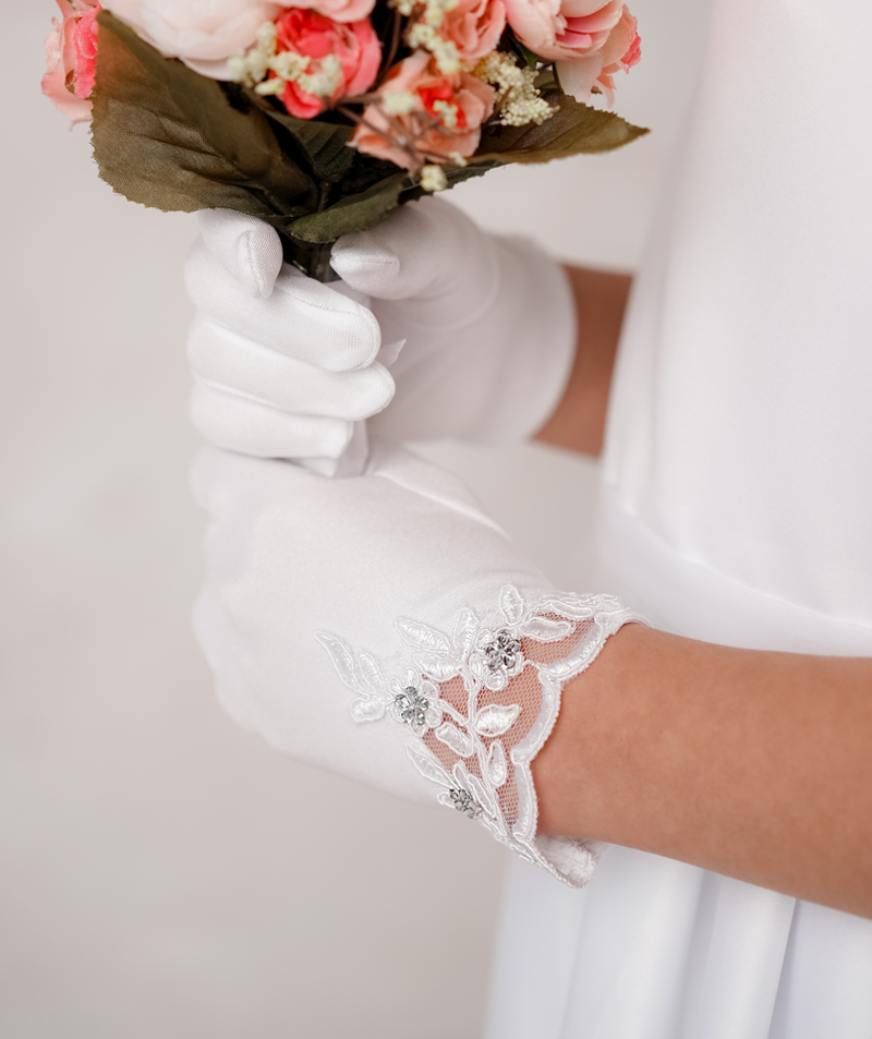 Mädchen Handschuhe für Kommunion