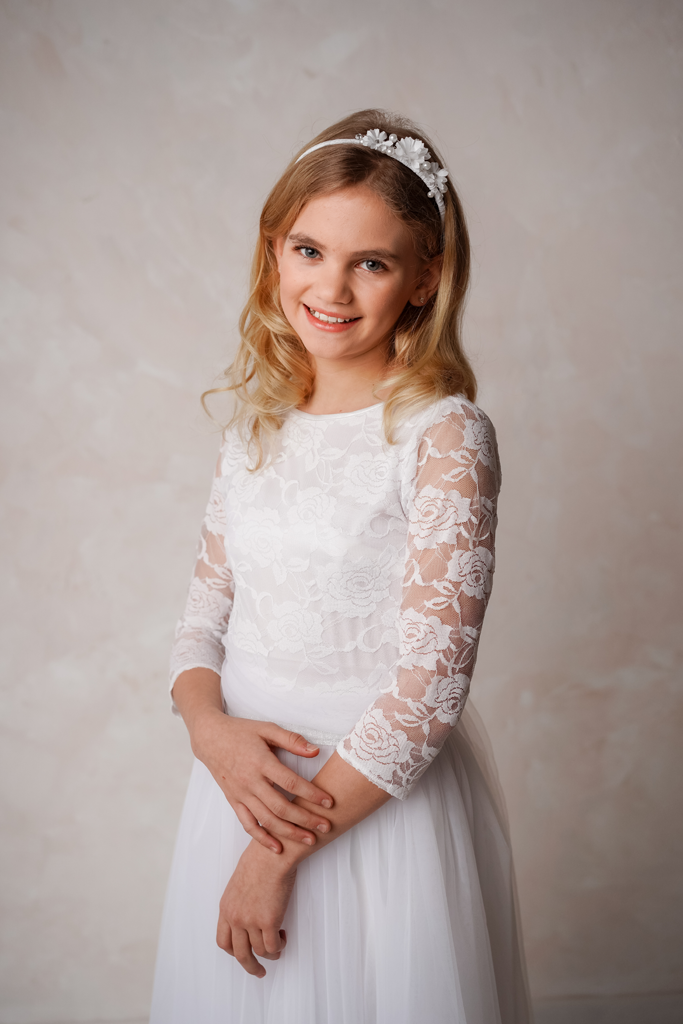 Kids  Zweiteiler Kommunionkleid Oberteil und Tüllrock