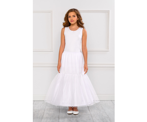 Quilax Reifrock Kinder Mit Spitzenborte - Verstellbarer Petticoat Für Prinzessinnen-Kleider