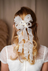 Kommunion Haarschmuck aus Organza mit Locken