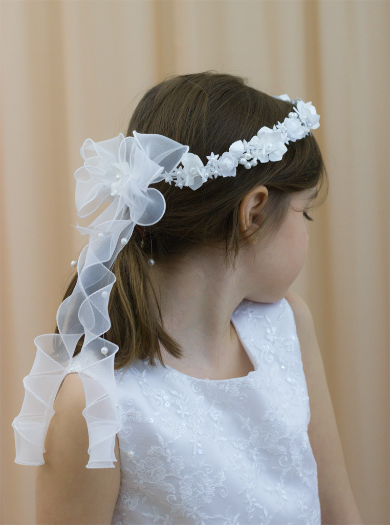 Eleganter Kopfschmuck für Kommunion Mädchen
