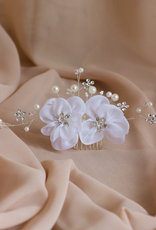 Haarschmuck Haarkamm  Hochzeit Kommunion in weiß