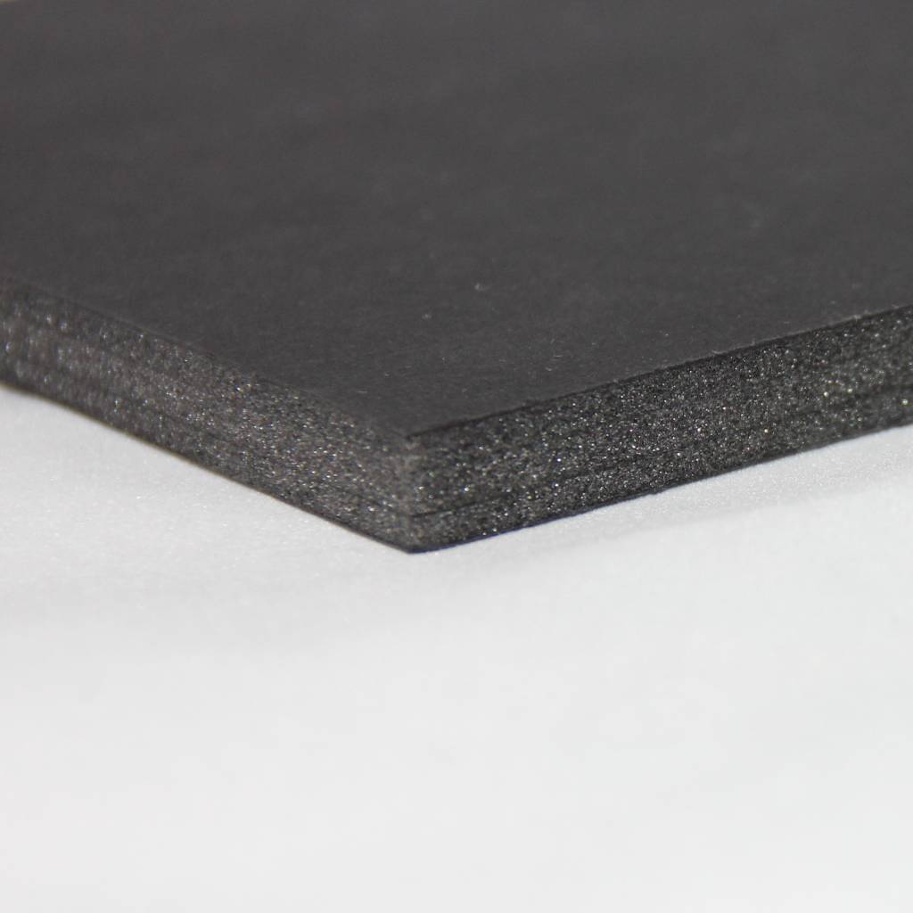 Mousse noir 10 mm autocollante haute densité pour flightcases