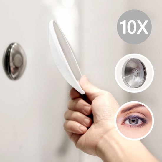 Afneembare magnetische spiegel vergroot 10x wit Bosign Afneembare magnetische spiegel vergroot 10x wit