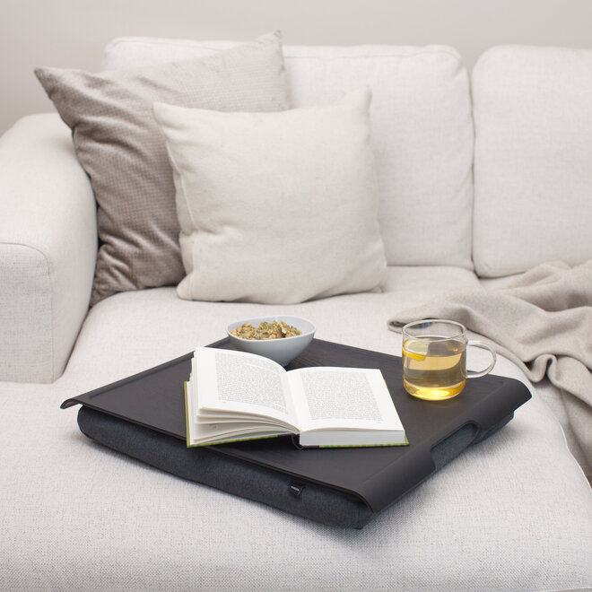 Laptray antislip matzwart/grijs