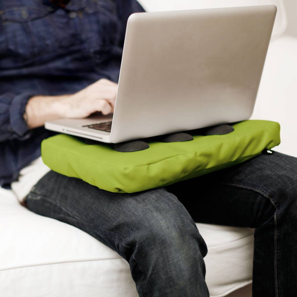 Veel Harmonisch Vanaf daar laptopkussen limoen groen/zwart polyester - Bijzonder Handig