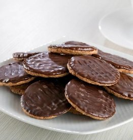 Koekjes met laagje zwarte chocolade