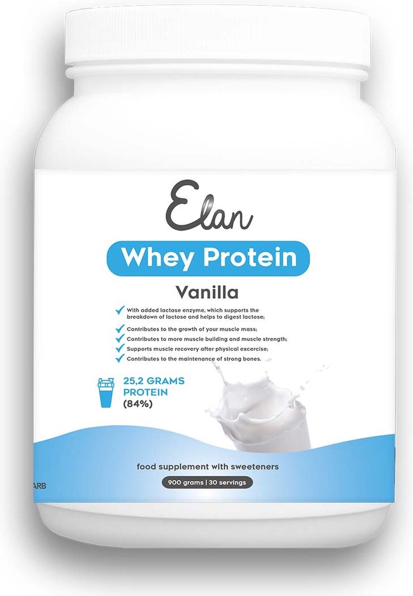 Elan Whey Protein Vanilla pot 30 porties