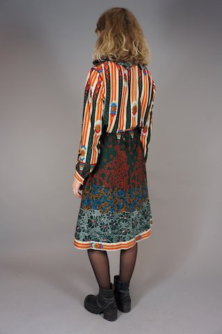 70er Art Deco Kleid