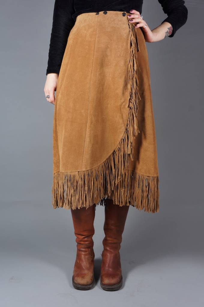 70s Suede Midi CowGirl Rok