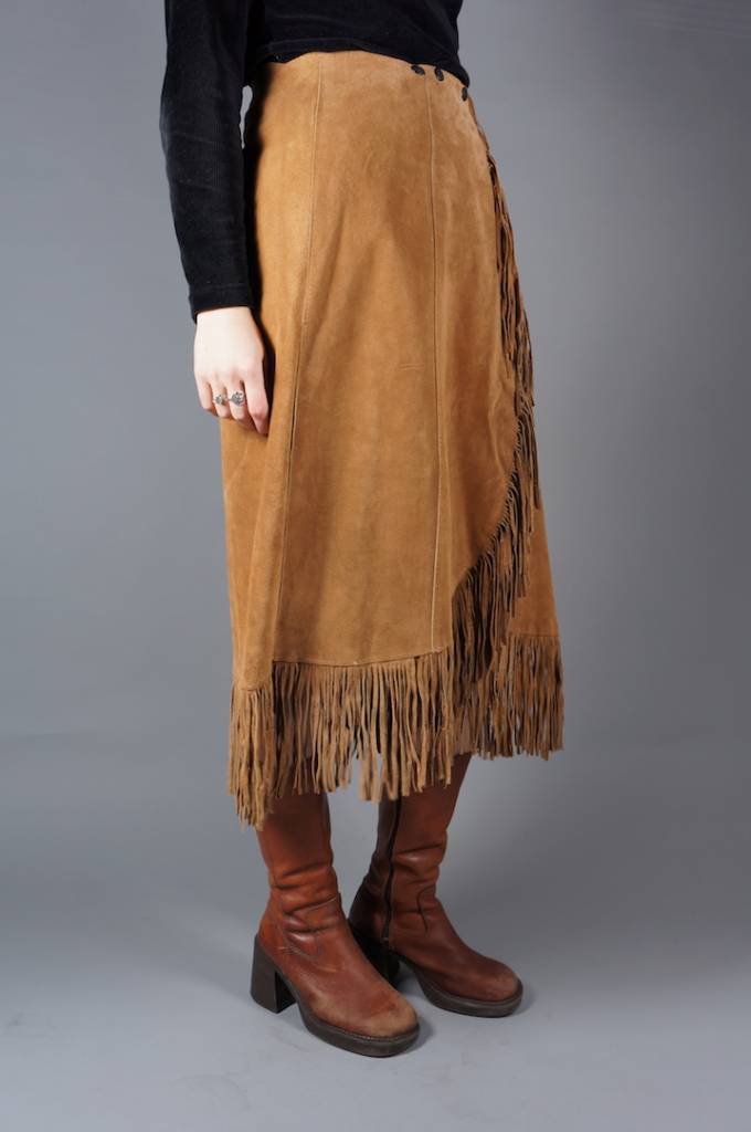 70s Suede Midi CowGirl Rok