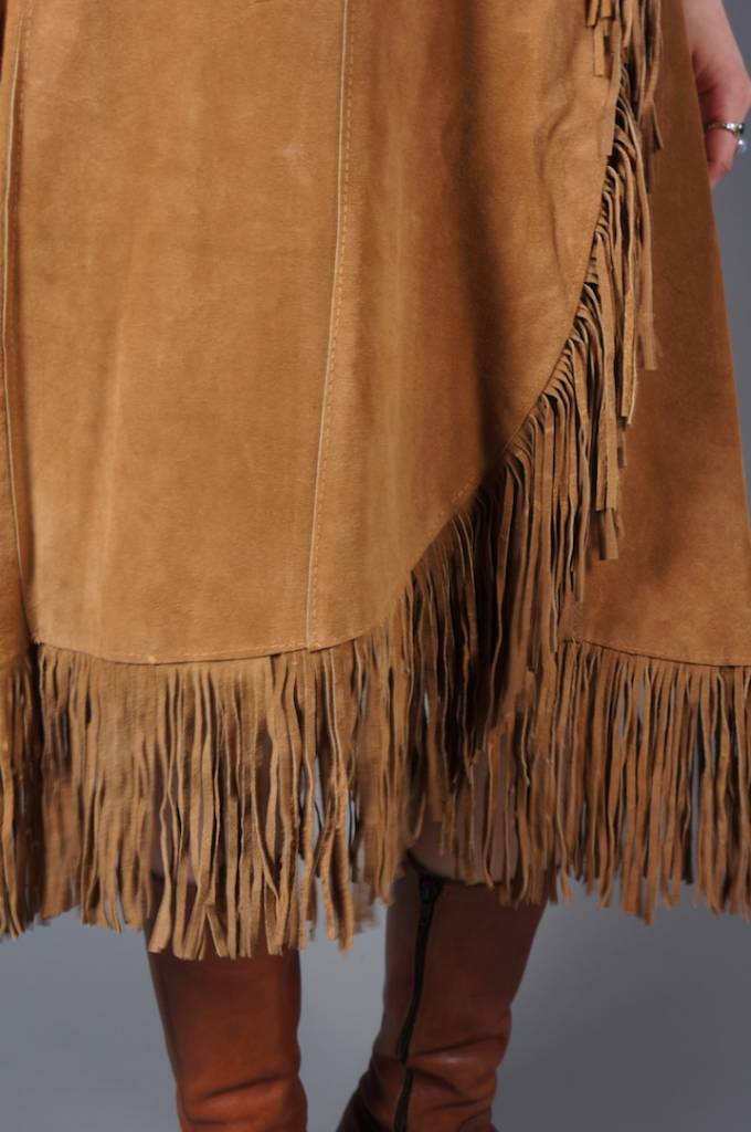 70s Suede Midi CowGirl Rok