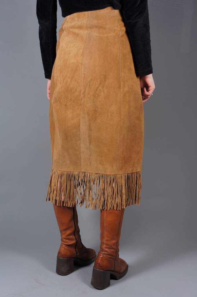 70s Suede Midi CowGirl Rok