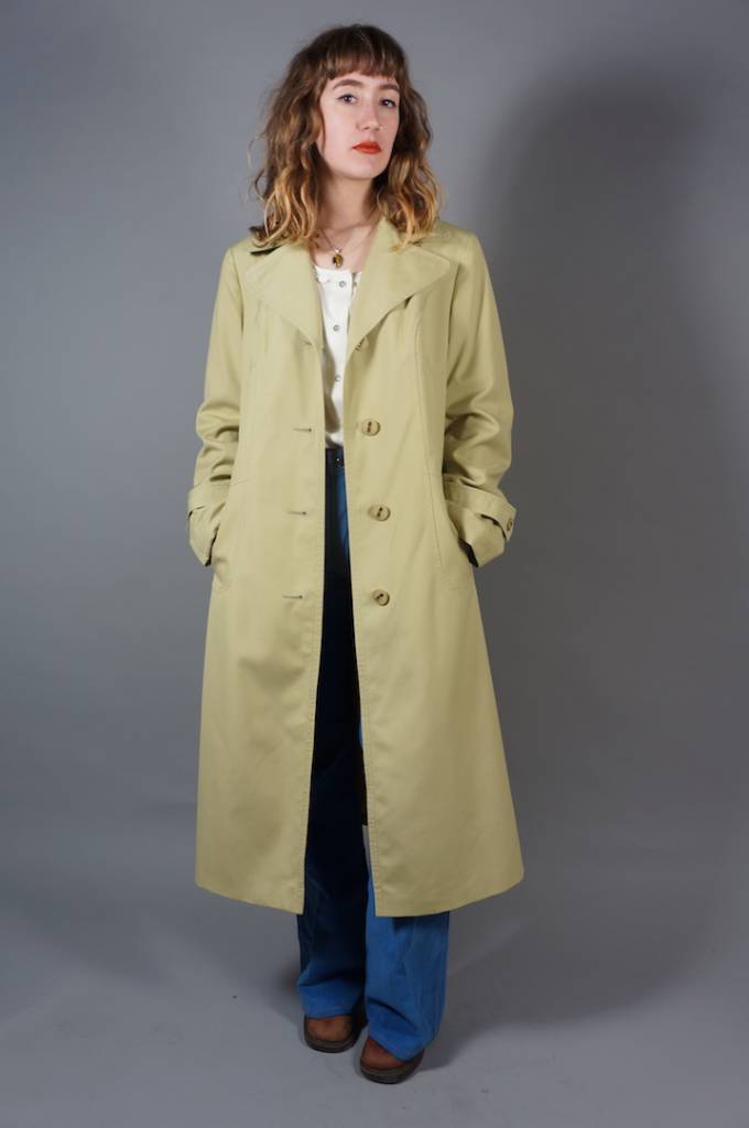 70s Lime Trenchcoat