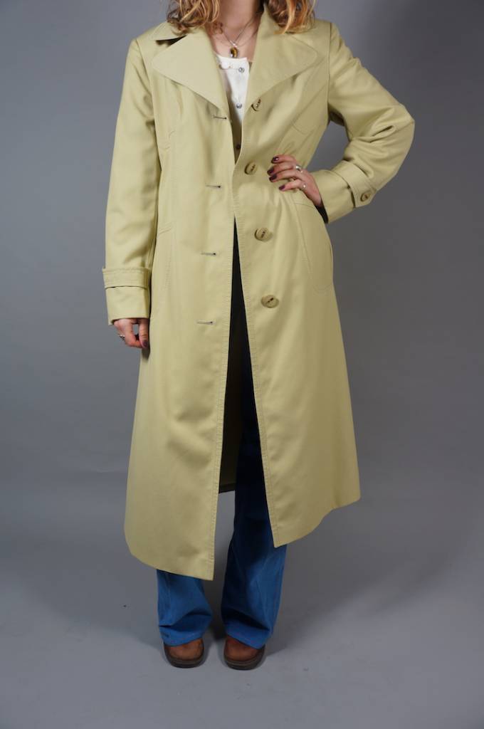 70s Lime Trenchcoat