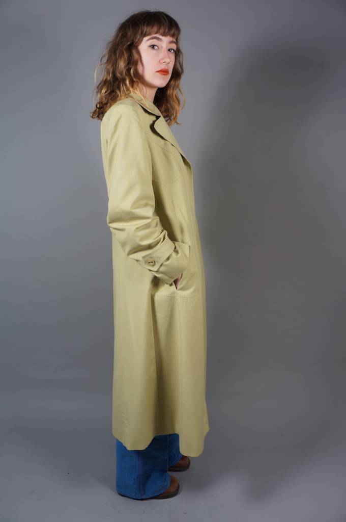 70s Lime Trenchcoat