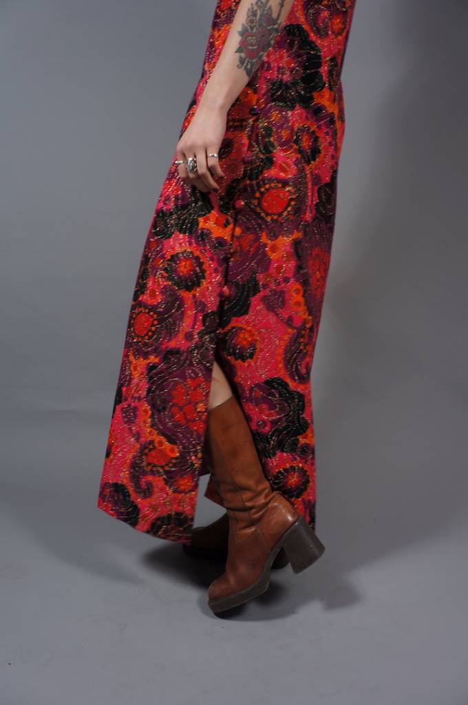 70er Psychedelisches Maxikleid Jane