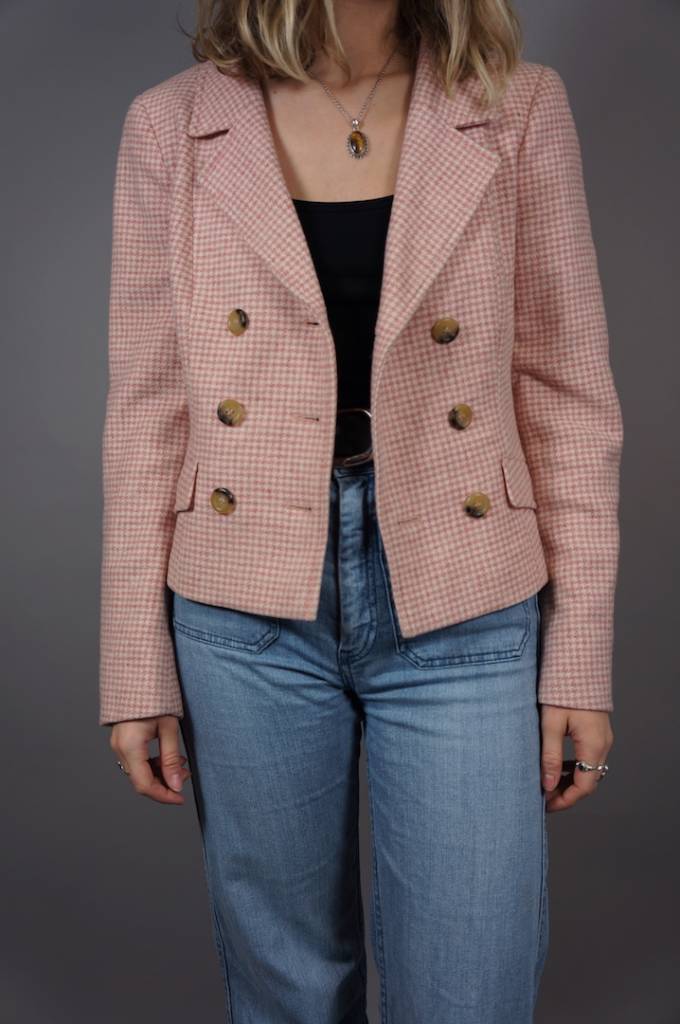 MaxMara Doppelreihige Hahnentritt-Jacke