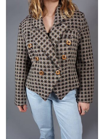 80er Doppelreihige Tweedjacke Tammy